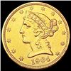 Image 1 : 1904 $5 Gold Half Eagle CLOSELY UNCIRCULATED