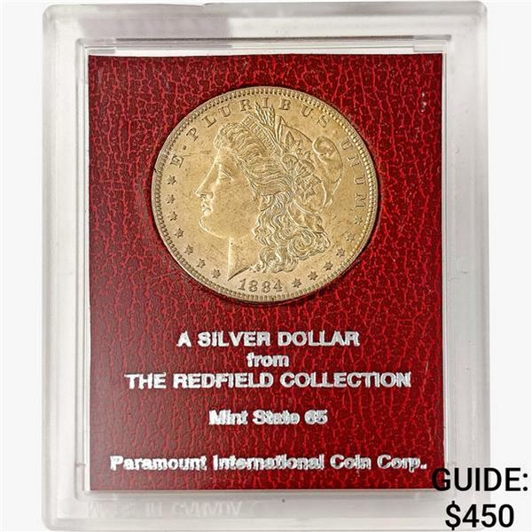 1884 Morgan Silver Dollar   Redfeld