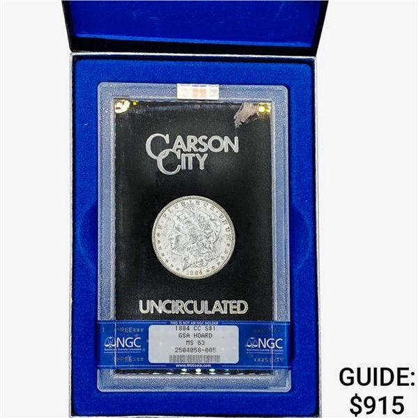 1884-CC Morgan Silver Dollar NGC MS63 GSA