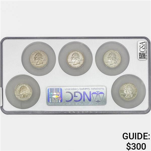 1999-S Silver Proof State Quarters Set [5 Coins] NGC PF69 Ultra Cameo