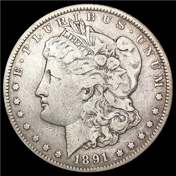 1891-CC Morgan Silver Dollar LIGHTLY CIRCULATED