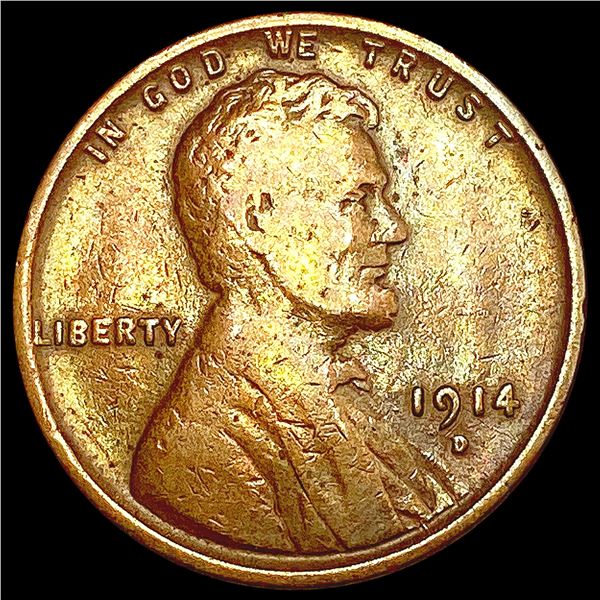 1914-D Wheat Cent LIGHTLY CIRCULATED