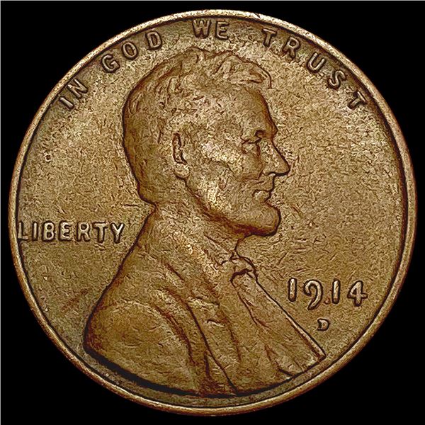 1914-D Wheat Cent NEARLY UNCIRCULATED