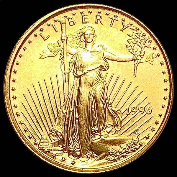 1996 1/10oz $5 AGE SUPERB GEM BU