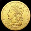 Image 1 : 1838 $5 Gold Half Eagle NICELY CIRCULATED