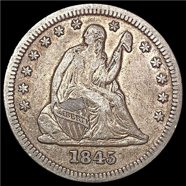 1845 Seated Liberty Quarter LIGHTLY CIRCULATED