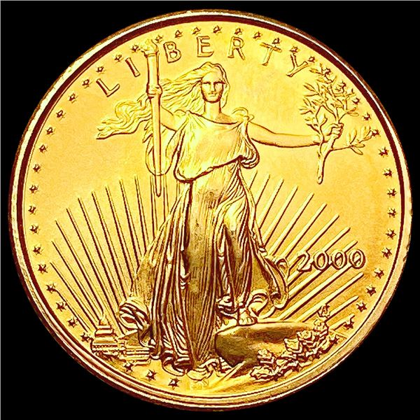 2000 1/10oz $5 AGE SUPERB GEM BU