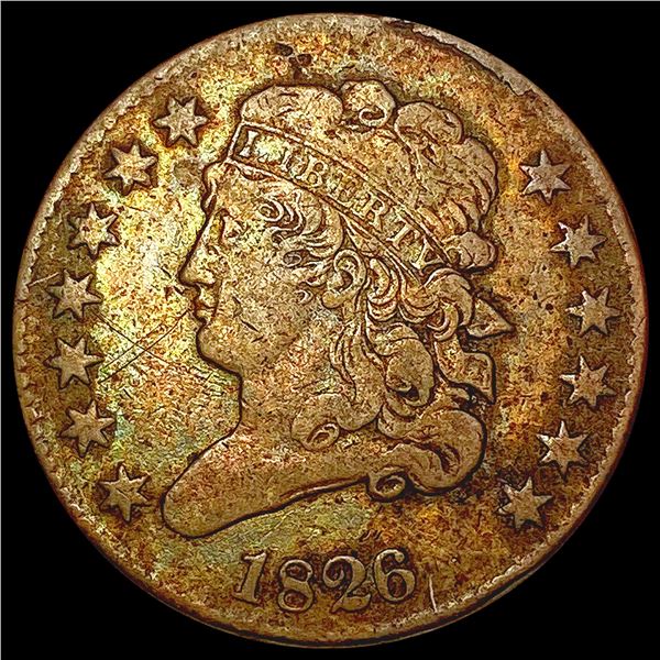 1826 Classic Head Half Cent LIGHTLY CIRCULATED