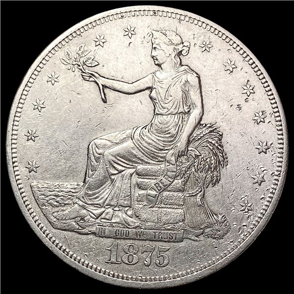 1875-CC Silver Trade Dollar CLOSELY UNCIRCULATED