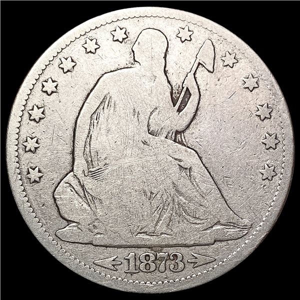 1873-CC Seated Liberty Half Dollar LIGHTLY CIRCULATED
