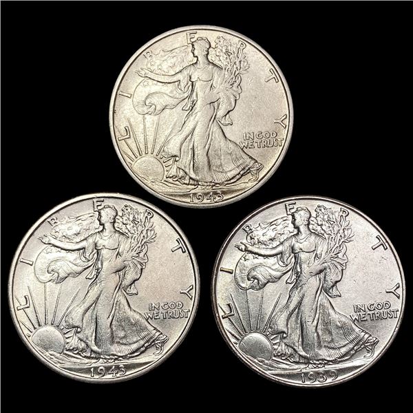 [3]1939-1943 Walking Liberty Half Dollar HIGH GRADE