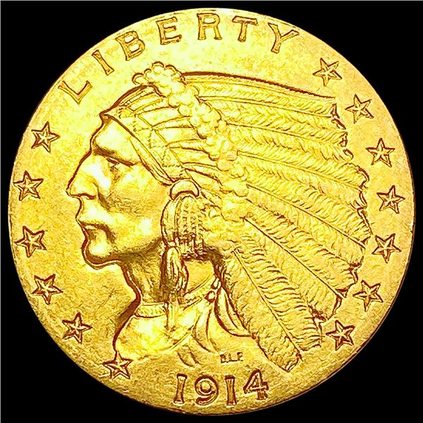 1914-P $2.50 Gold Quarter Eagle CLOSELY UNCIRCULATED