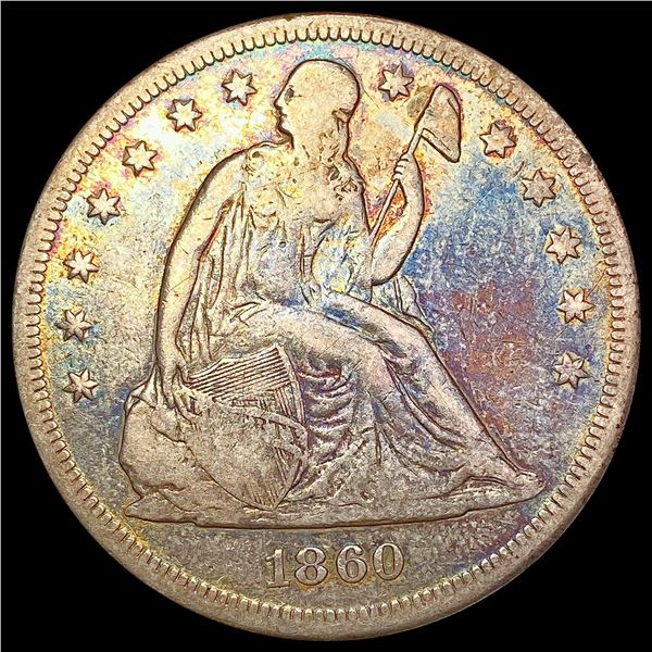 1860-O Seated Liberty Dollar LIGHTLY CIRCULATED