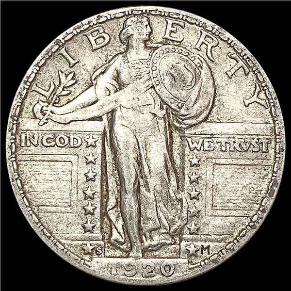 1920-S Standing Liberty Quarter CHOICE AU