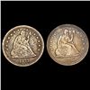 Image 1 : [2]1857 & 1877-CC Seated Liberty Quarter LIGHTLY CIRCULATED