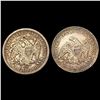 Image 2 : [2]1857 & 1877-CC Seated Liberty Quarter LIGHTLY CIRCULATED