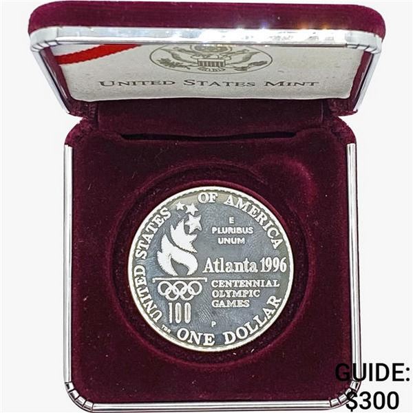 1996 Atlanta Olympics Silver Proof One Dollar