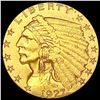 Image 1 : 1927 $2.50 Gold Quarter Eagle CHOICE AU