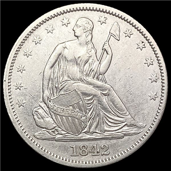 1842 Seated Liberty Half Dollar CLOSELY UNCIRCULATED