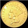 Image 1 : 1859 $3 Gold Piece CLOSELY UNCIRCULATED