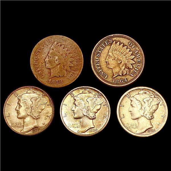 [5] 1864-1930-S Varied U.S. Coinage HIGH GRADE