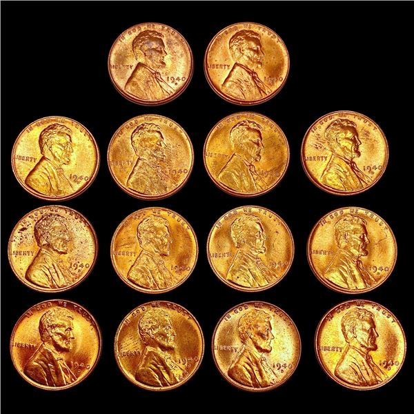 [14] RED 1940-D Wheat Cent UNCIRCULATED