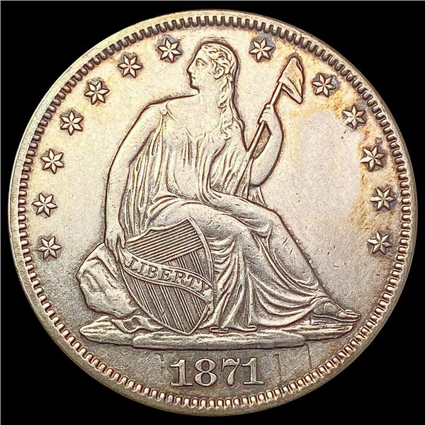1871 Seated Liberty Half Dollar CLOSELY UNCIRCULATED