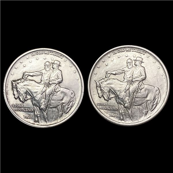 [2] 1925 Stone Mountain Half Dollar GEM BU