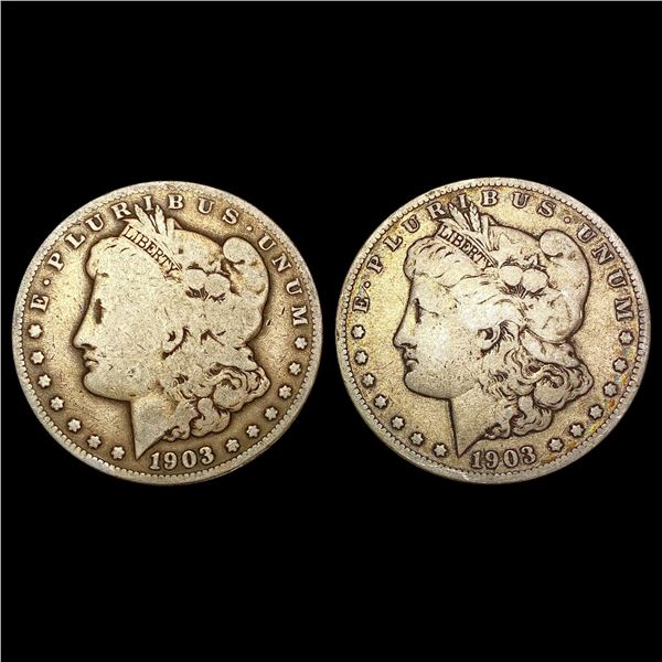 [2] 1903-S Morgan Silver Dollar NICELY CIRCULATED
