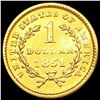 Image 2 : 1851 Rare Gold Dollar CLOSELY UNCIRCULATED