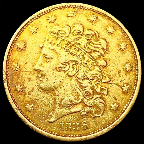 1835 $5 Gold Half Eagle LIGHTLY CIRCULATED