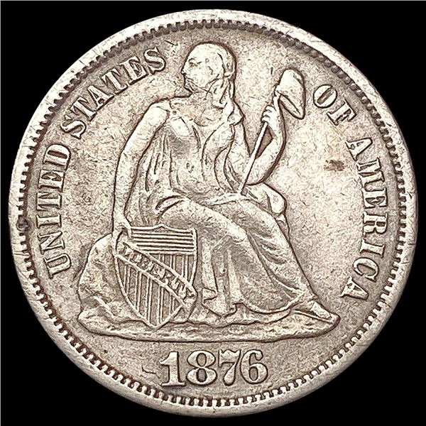 1876-CC Seated Liberty Dime CLOSELY UNCIRCULATED