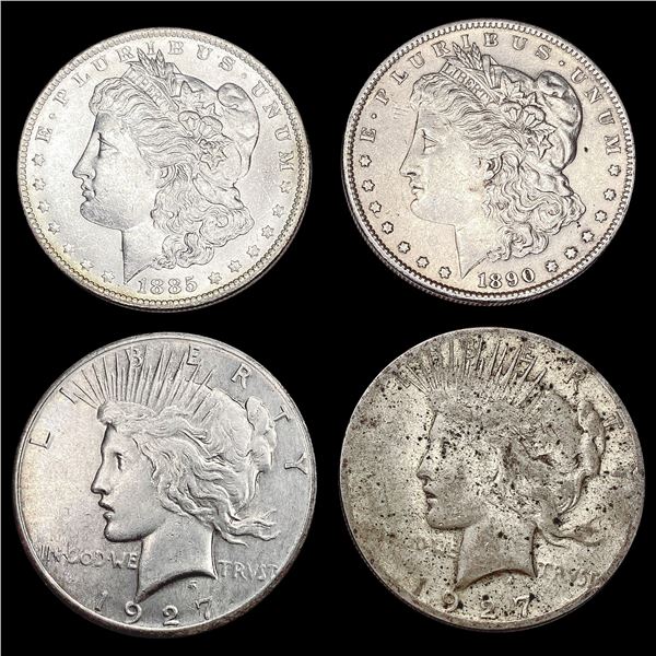 [4] 1885-O-1927 Silver U.S. Dollars HIGH GRADE