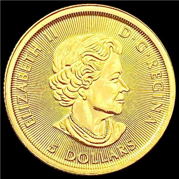 2019 1/10oz Gold $5 Canada GEM PROOF