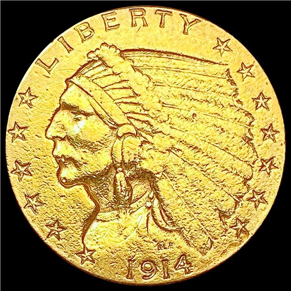 1914-D $2.50 Gold Quarter Eagle HIGH GRADE