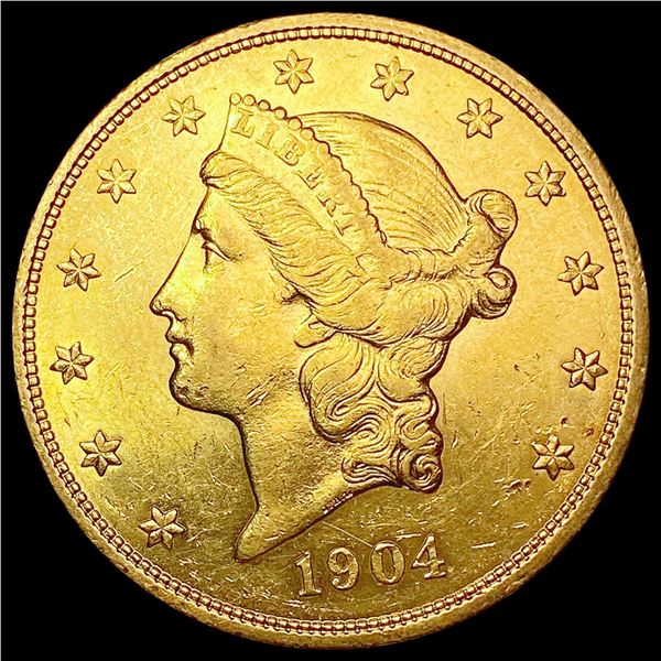 1904 $20 Gold Double Eagle CHOICE AU