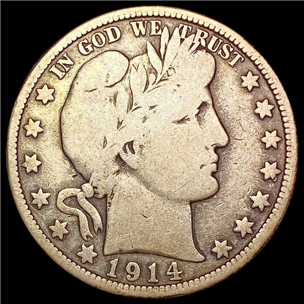 1914 Barber Half Dollar NICELY CIRCULATED