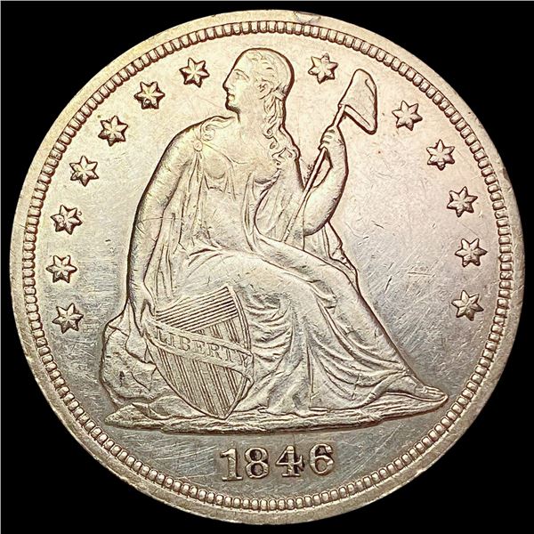 1846 Seated Liberty Dollar CLOSELY UNCIRCULATED