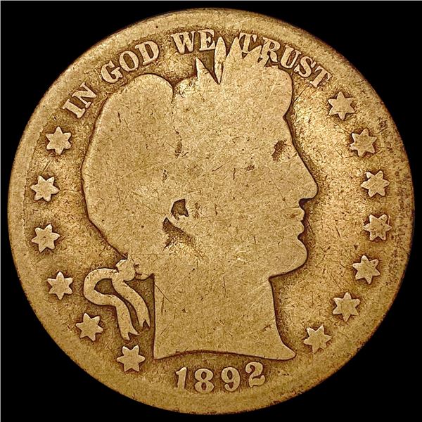 1892-S Barber Half Dollar NICELY CIRCULATED