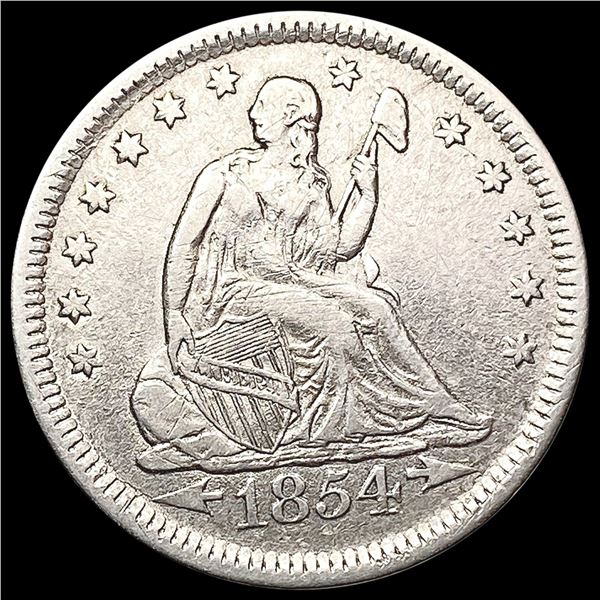 1854 Arrows Seated Liberty Quarter CLOSELY UNCIRCULATED