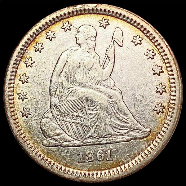 1861 Seated Liberty Quarter CLOSELY UNCIRCULATED