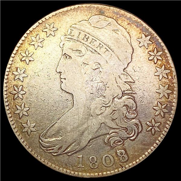 1808/7 Capped Bust Half Dollar LIGHTLY CIRCULATED