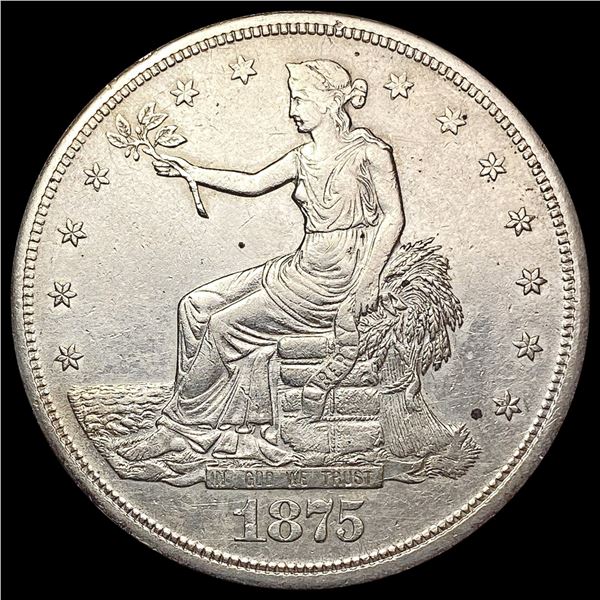 1875-S Silver Trade Dollar CLOSELY UNCIRCULATED