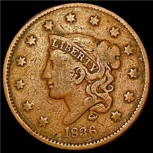 1836 Coronet Head Large Cent LIGHTLY CIRCULATED