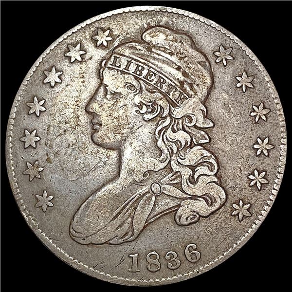 1836 Capped Bust Half Dollar LIGHTLY CIRCULATED