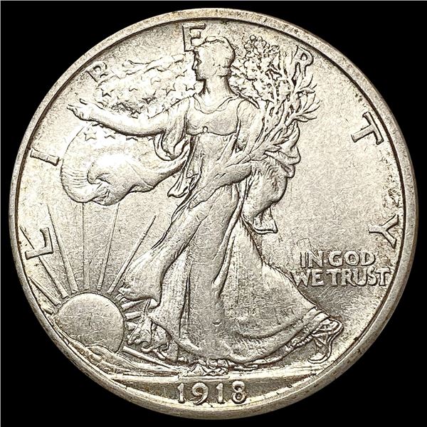 1918-S Walking Liberty Half Dollar NEARLY UNCIRCULATED