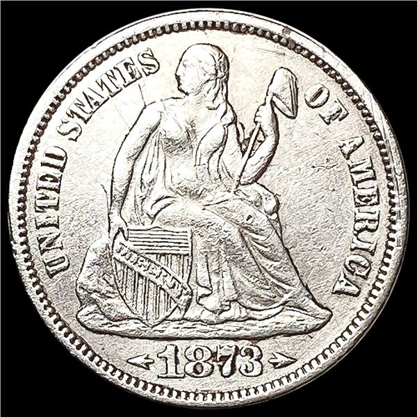 1873 Arrows Seated Liberty Dime CLOSELY UNCIRCULATED