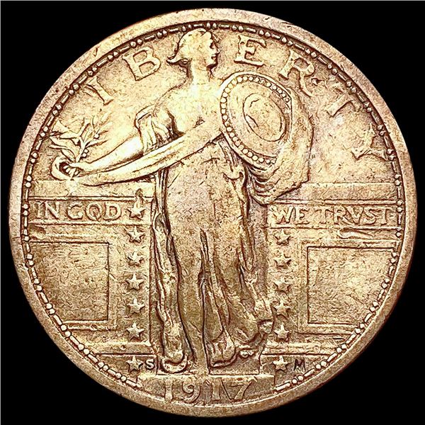 1917-S TI Standing Liberty Quarter LIGHTLY CIRCULATED