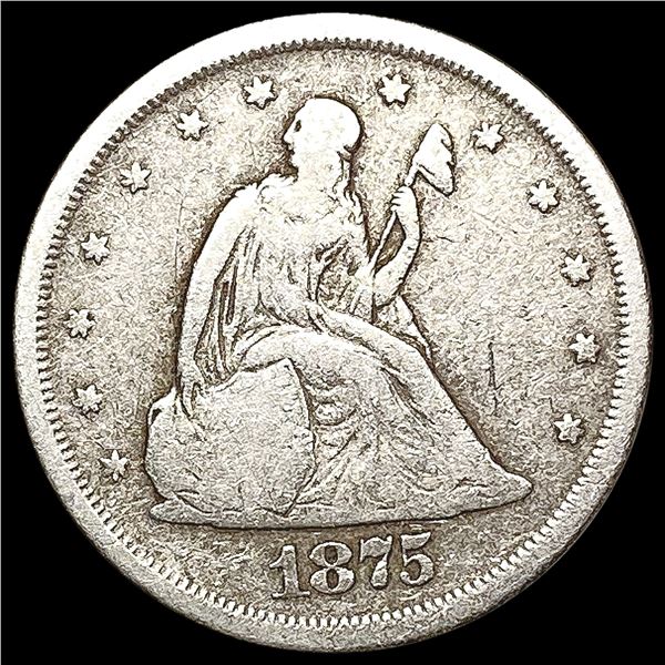 1875-S Twenty Cent Piece NICELY CIRCULATED