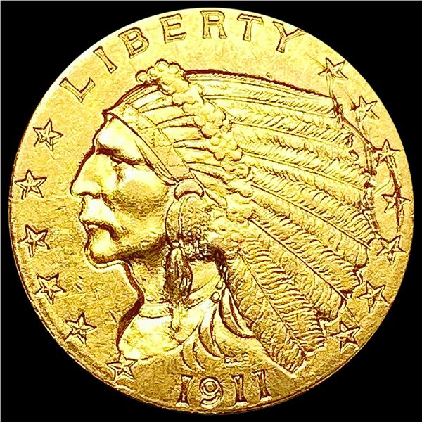 1911 $2.50 Gold Quarter Eagle CLOSELY UNCIRCULATED